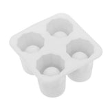 Silicone Ice Maker Mould Bar Party Drink Ice Tray Cool Shape Ice Cube Freeze Mold 4-Cup Ice Mold Cup