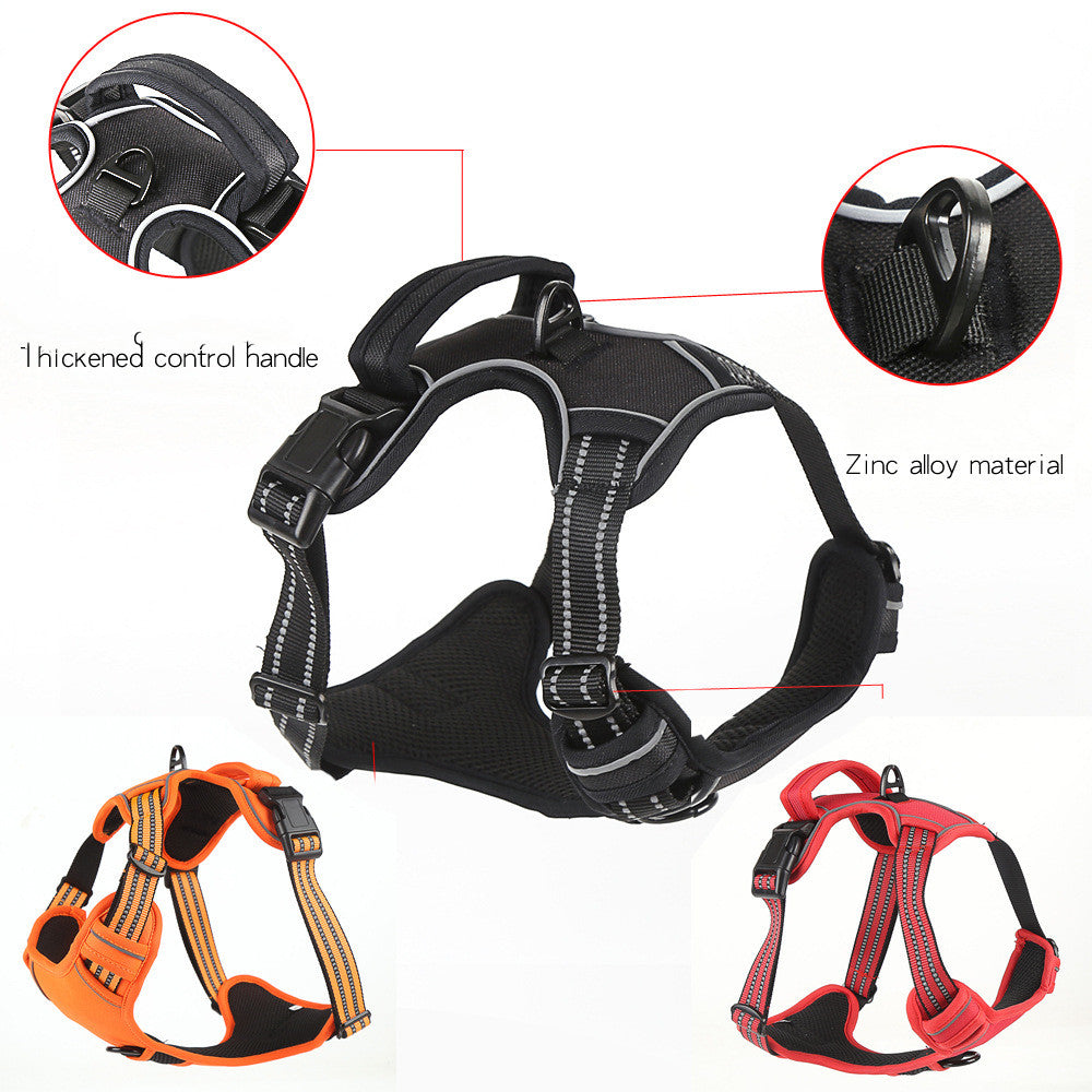 Dog Harness No Pull Breathable Reflective Pet Harness Vest - Minihomy