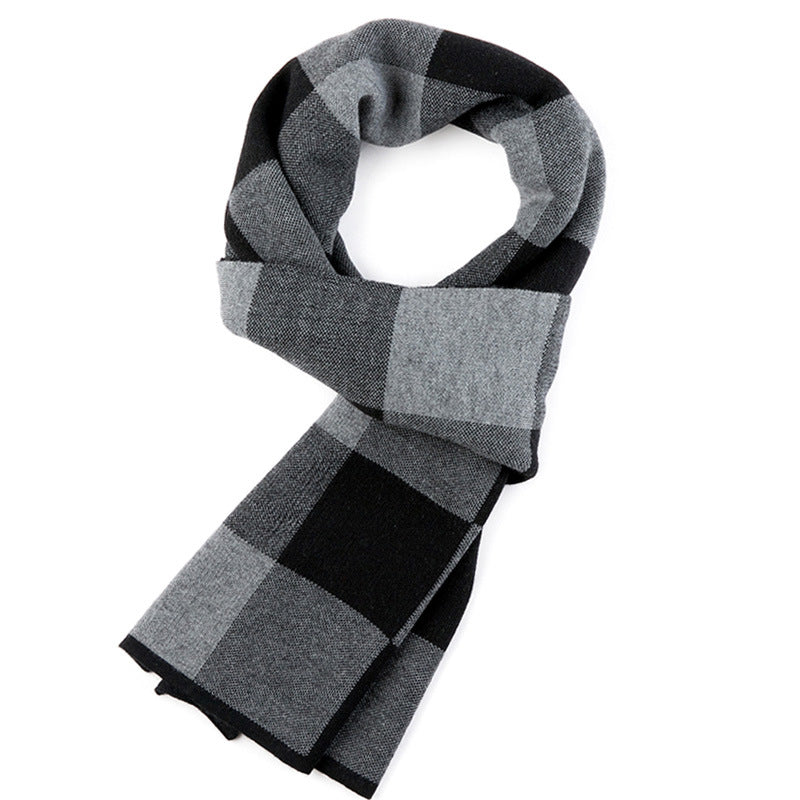 Plaid Men Scarf Knitted Scarf