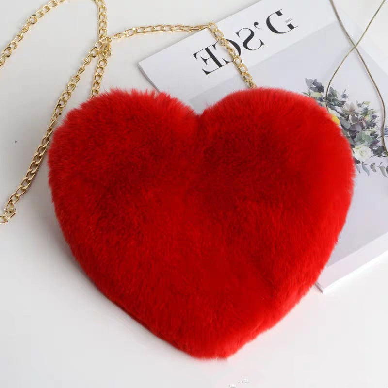 Love Bags For Women Plush Chain Shoulder Bags