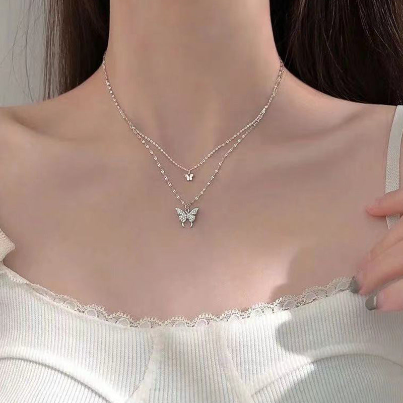 Colour Sparkling Clavicle Chain Choker Necklace For Women - Minihomy