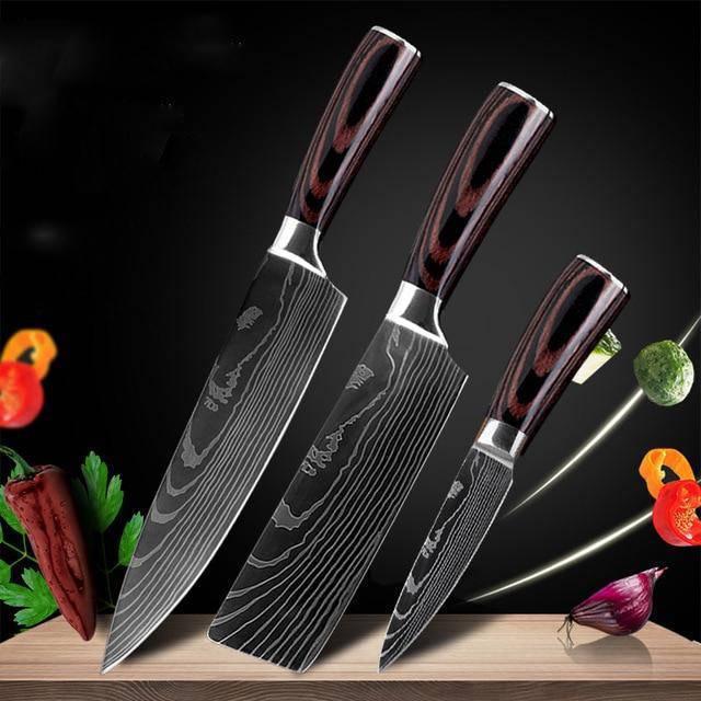 Carpenter's Special Knife Set: 6 & 8 Piece Chef Knives for Cooking - Minihomy