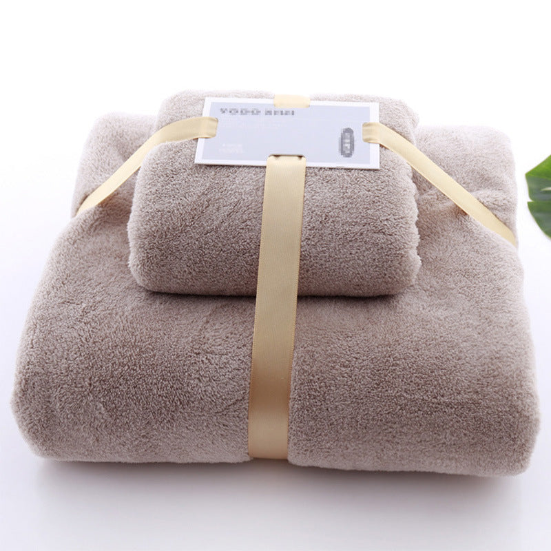 Coral fleece bath towel set - Minihomy