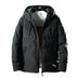 Men's Hooded Thick Solid Color Slim Casual Cotton Coat - Minihomy