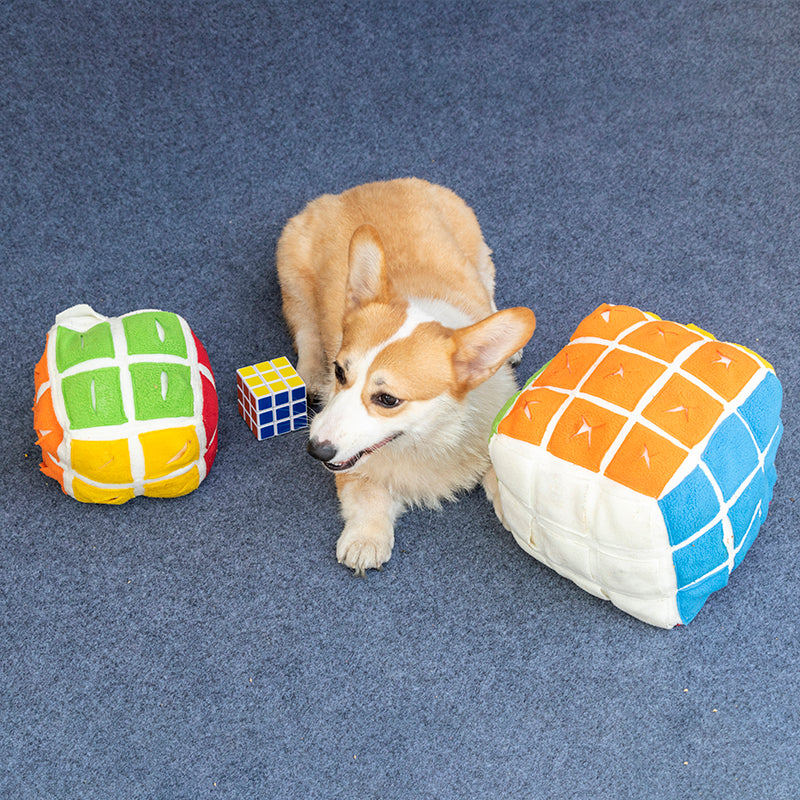 Pet Rubik's Cube Sniffing Toy Difficult Cat Dog Puzzle Hidden Food Cube Ball