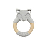 Baby Silicone Wood Ring Fox Baby Teether Molar Stick Toy - Minihomy