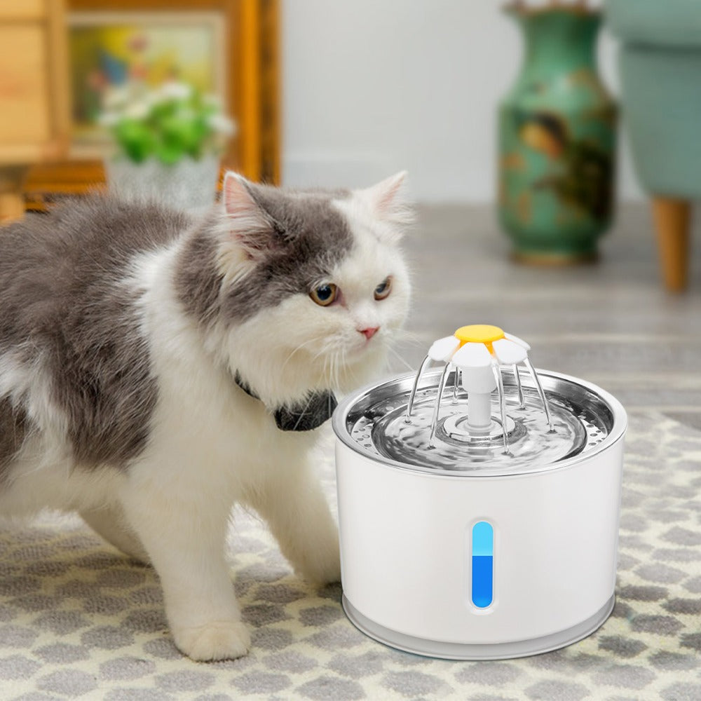 Automatic Pet Cat Water Fountain with LED Light - Minihomy