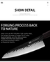 FINDKING 4pcs Professional Japanese Plated Steel Octagonal Handle Kitchen Knife Nakiri Santoku Utility Knives