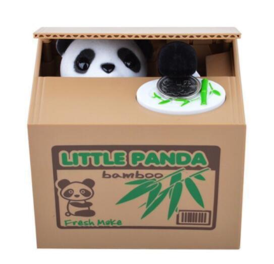 Creative piggy bank to steal money panda piggy bank to send children birthday gift