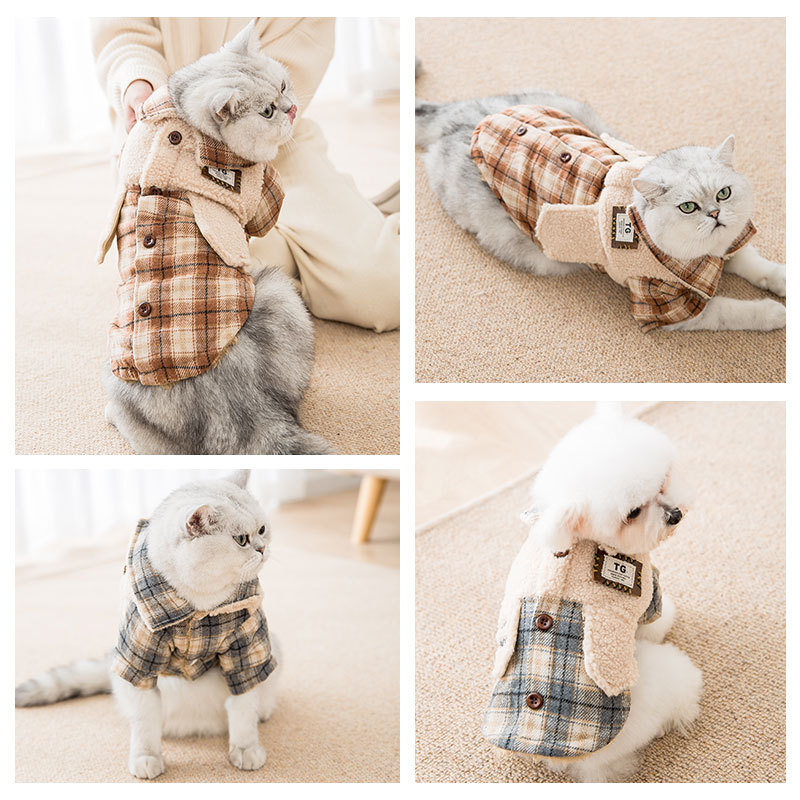 Warm lamb wool pet clothes