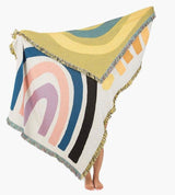 Bohemian Rainbow Blanket Tapestry Home Decor
