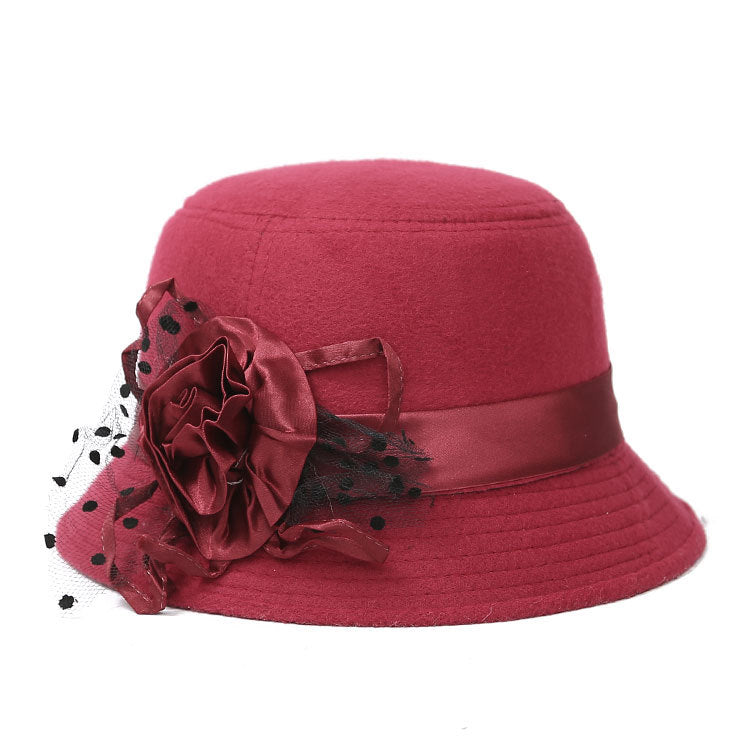 Casual Ladies Big Brim Woolen Hat