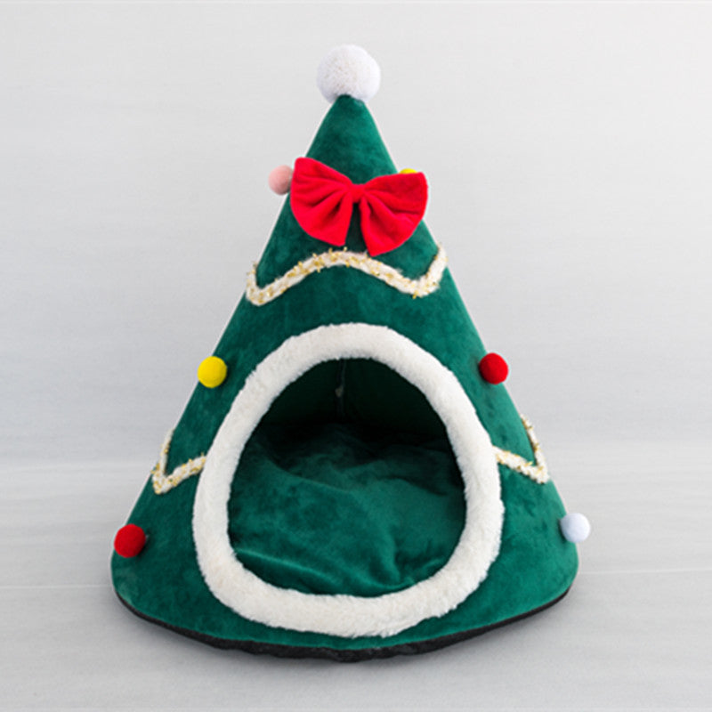 Christmas hat pet nest