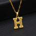 26 letters gold-plated pendant necklace - Minihomy