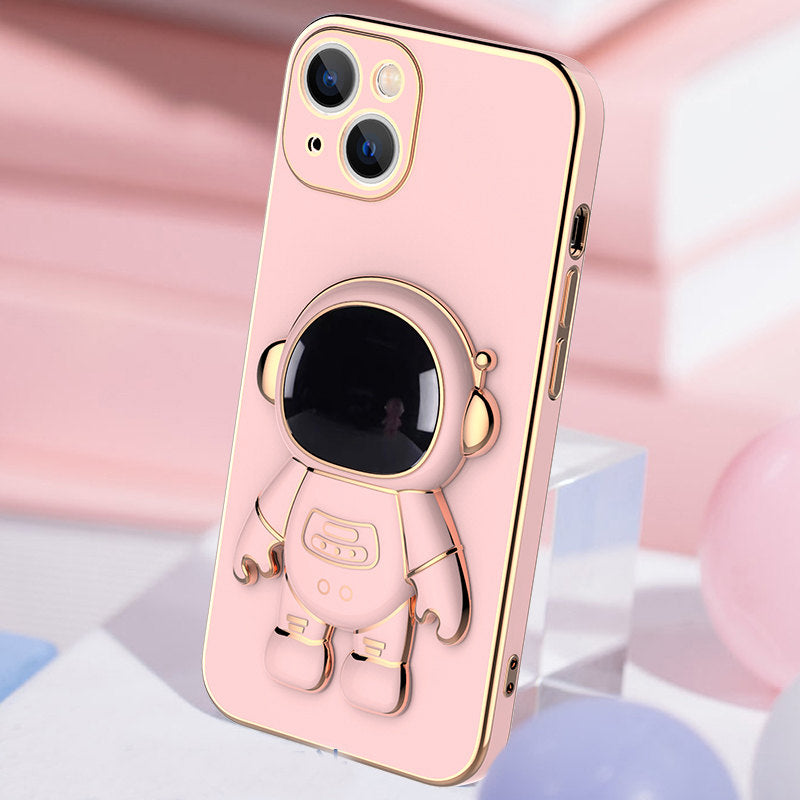 3D Astronaut Phone Case Anti-Drop Electroplating Bracket - Minihomy