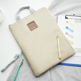 Solid color large capacity A4 file package IPAD file bag zipper storage bag