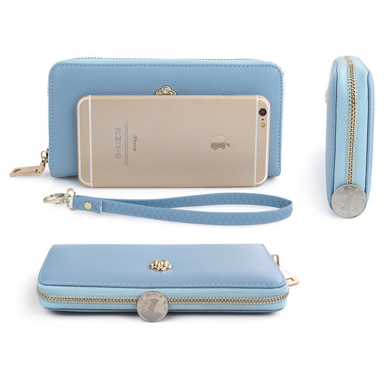 Korean women's Vatican single pull long wallet