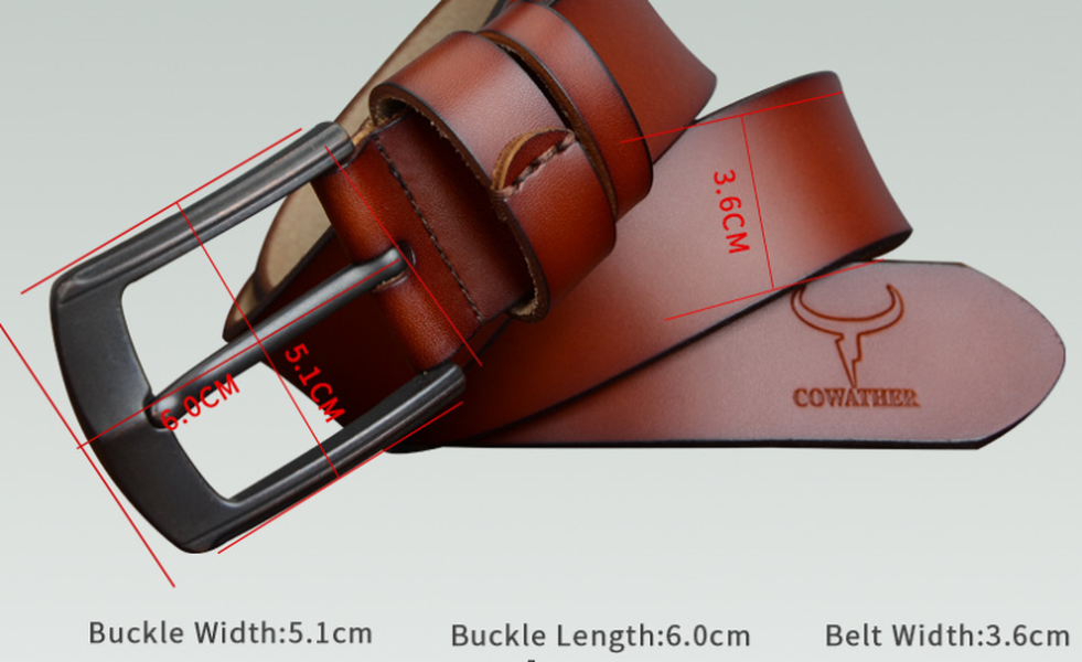 Dynamic buckle leather belt - Minihomy