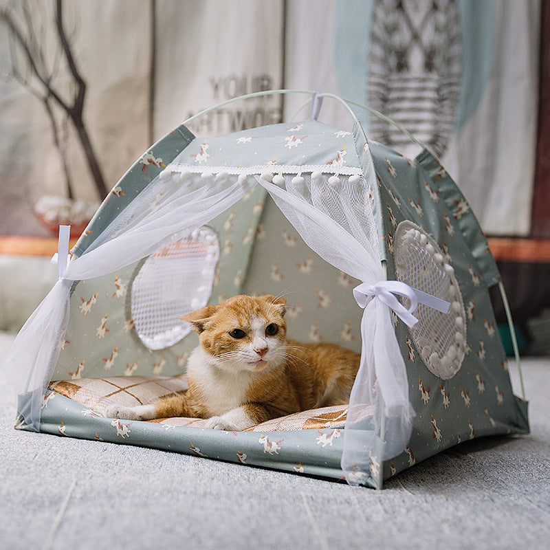 Beds Cute Cat Houses Home Cushion Pet Kennel Products