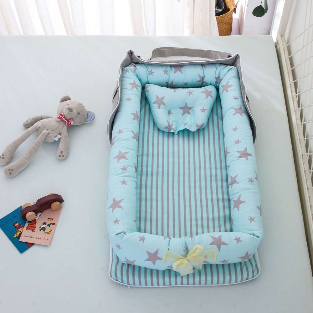 Cotton Portable Foldable Baby Bed - Breathable & Flexible - Multi-functional - Minihomy