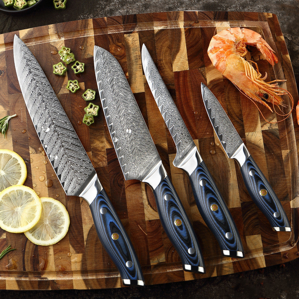 Kitchen Stainless Steel Damascus Knife Set - Minihomy