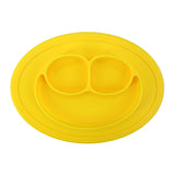 Children's meal pad with silicone smiling face plate