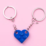 Heart Key Chain Valentines Day Gift Blocks Can Split Key Link Couples