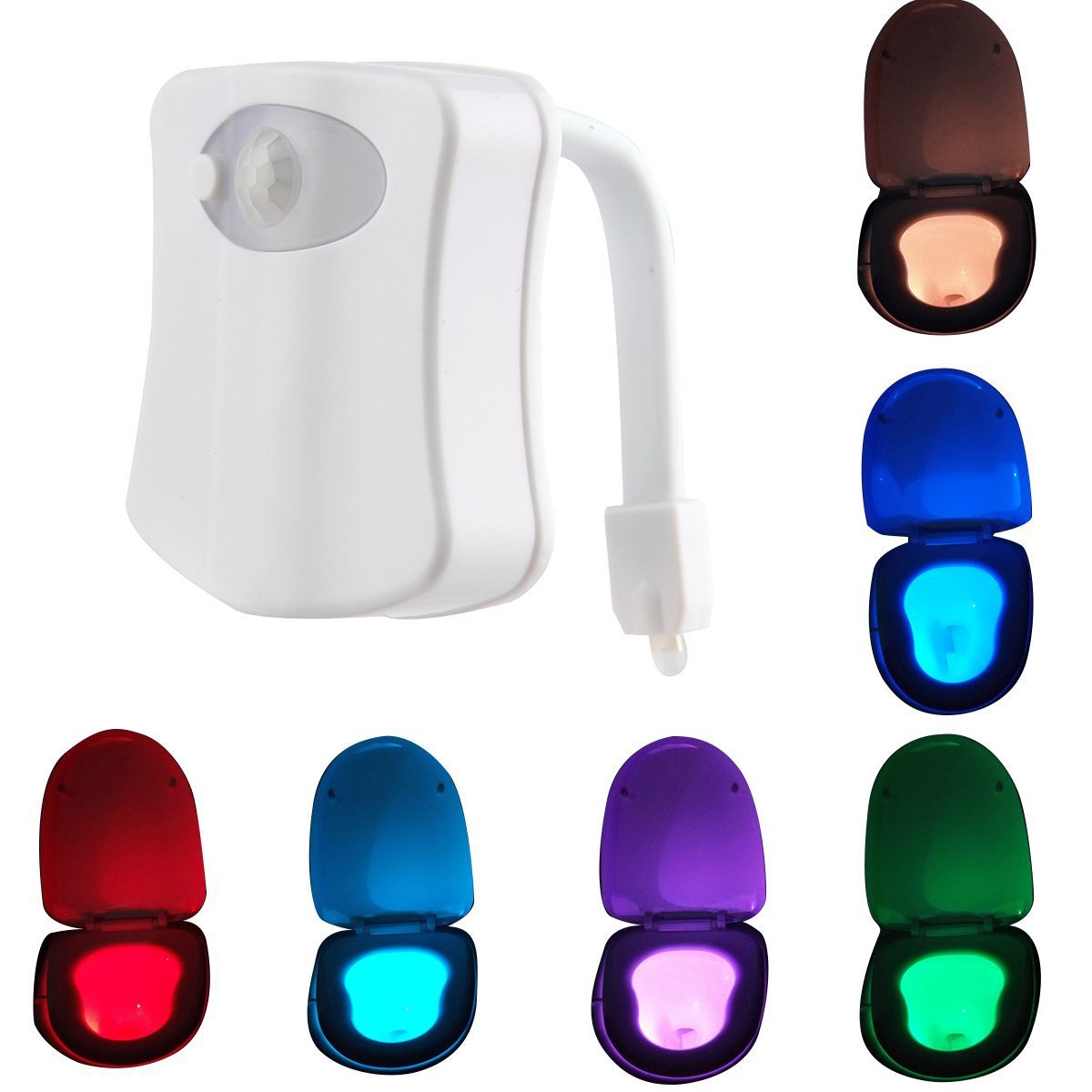 8 color toilet lamp hanging human toilet cover light induction of creative gifts - Minihomy