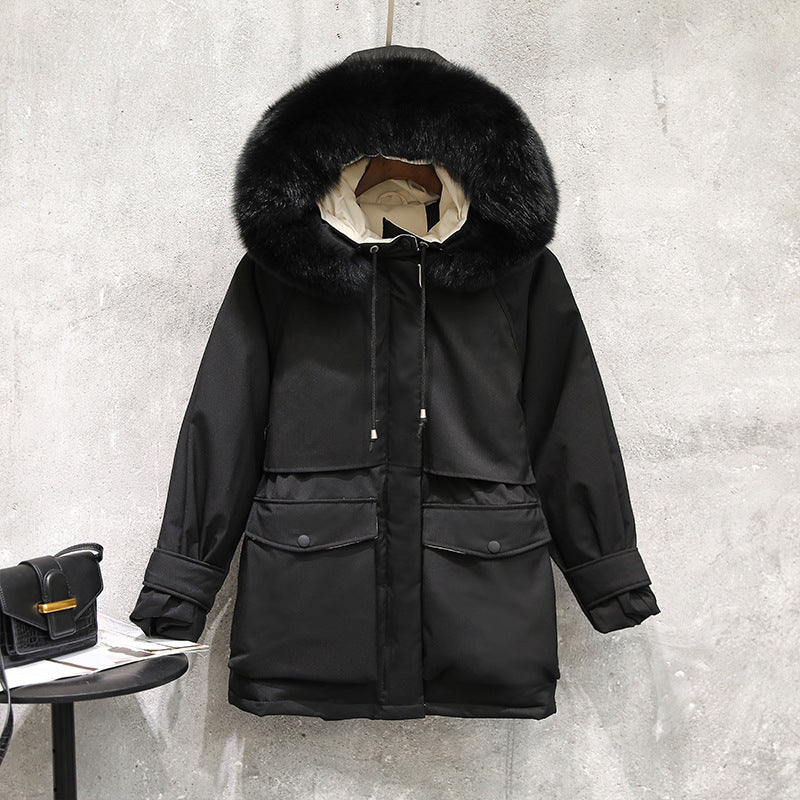 Winter Down Women Large Jacket  Warm Parka Outerwear