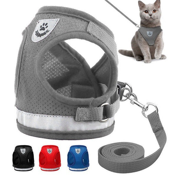 Pet Leash Breathable Mesh Chest Back - Minihomy