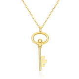 Sterling Silver Key Design Necklace