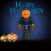 Halloween pumpkin black cat witch cartoon inflatable model - Minihomy