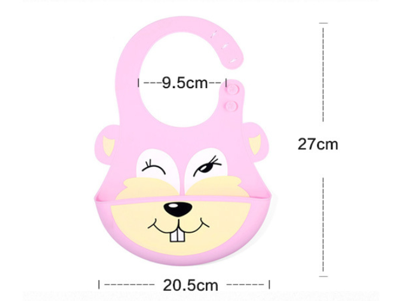 Baby food grade silicone food meal pockets Children's dinner pockets Waterproof disposable cartoon bibs - Minihomy