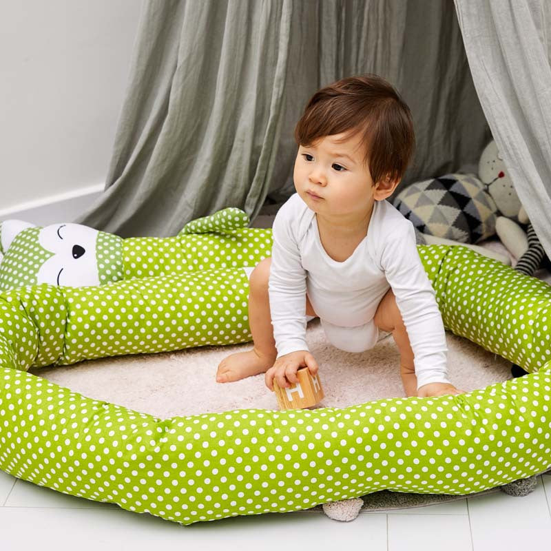 Crib bed surrounded by cotton four seasons universal children anti-collision summer breathable elliptical bed baby