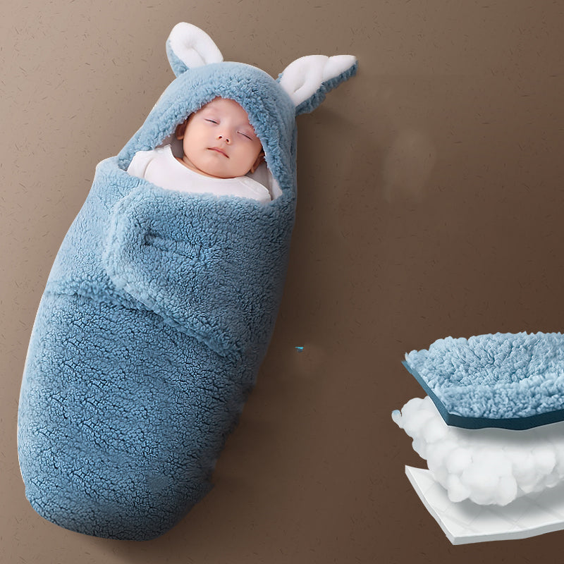 Baby's Anti-shock Wrapped In Sleeping Bag Swaddled By Baby