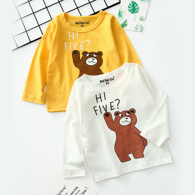 Cartoon children's long sleeve t-shirt bottoming shirt - Minihomy