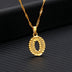 26 letters gold-plated pendant necklace - Minihomy