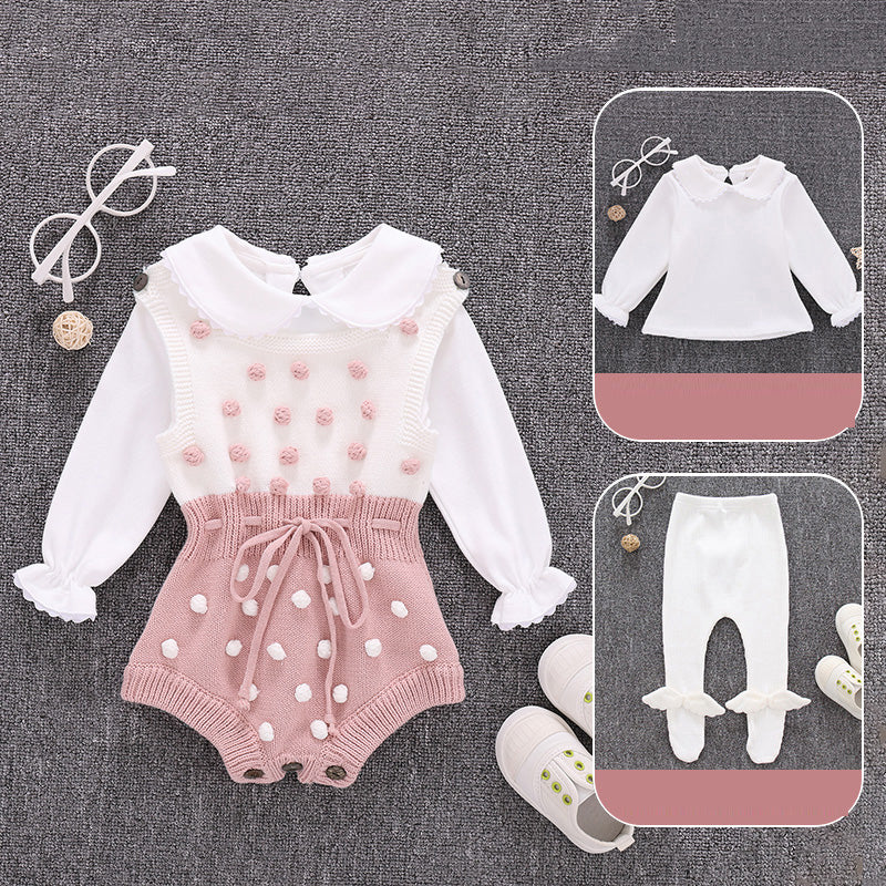 Newborn Knitted Clothes Spring Autumn Toddler Baby Girl Rompers