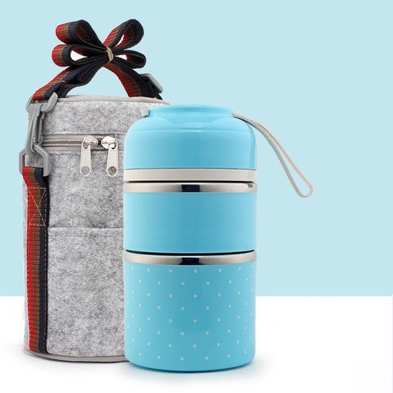 A Portable Stainless Steel Lunch Box