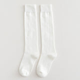 Solid Color Calf Socks Women's Cotton Long Socks