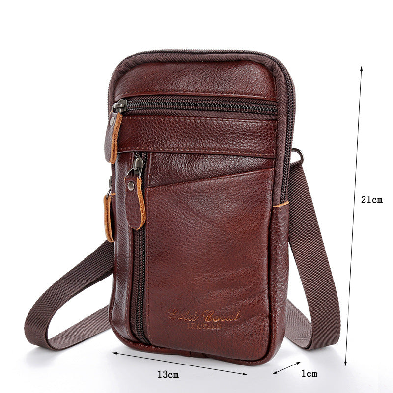Men's Mobile Phone Bag Wear Belt One-shoulder Small Bag