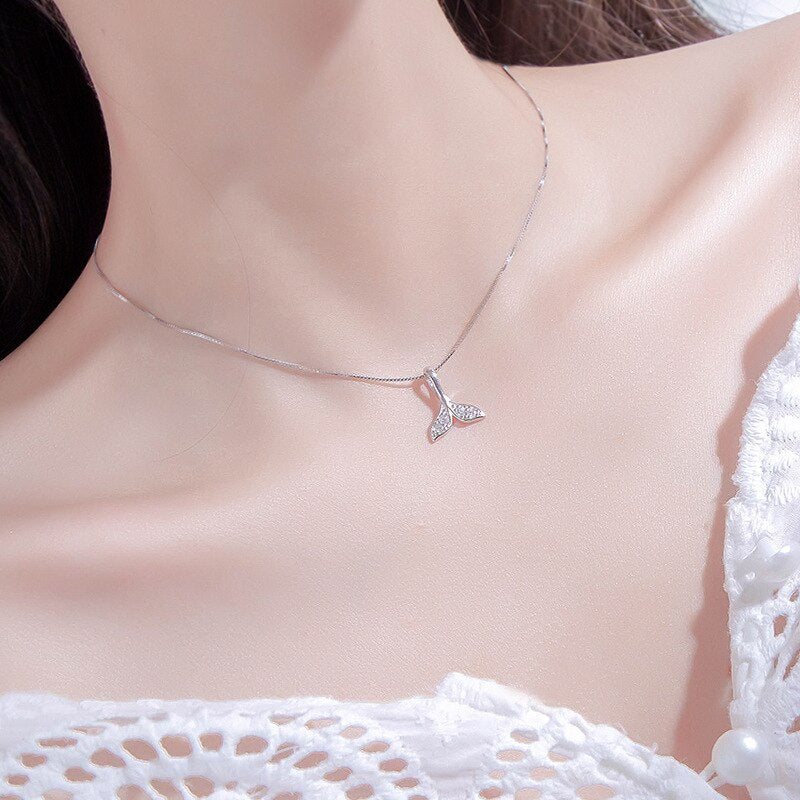 Mermaid Tail S925 Sterling Silver Necklace - Minihomy