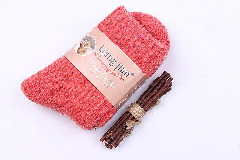 Woolen Fleeced Thickened Socks For Winter