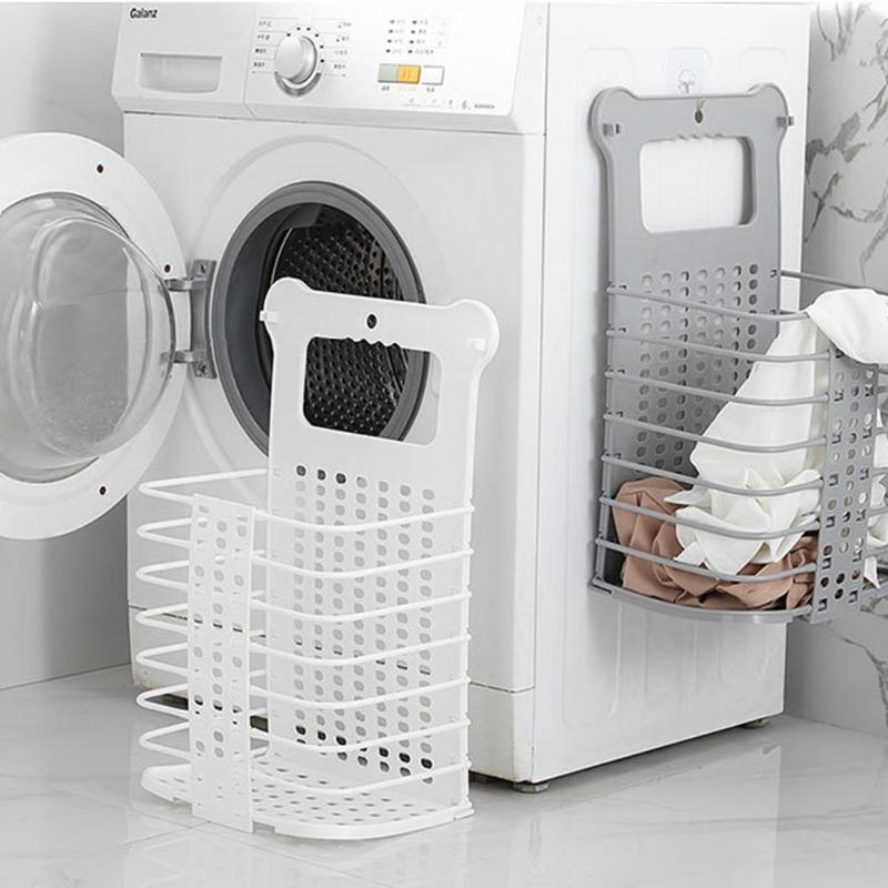 Foldable Laundry Storage Basket With Handle Dirty Cloth Toy Standing Organizer Basket - Minihomy