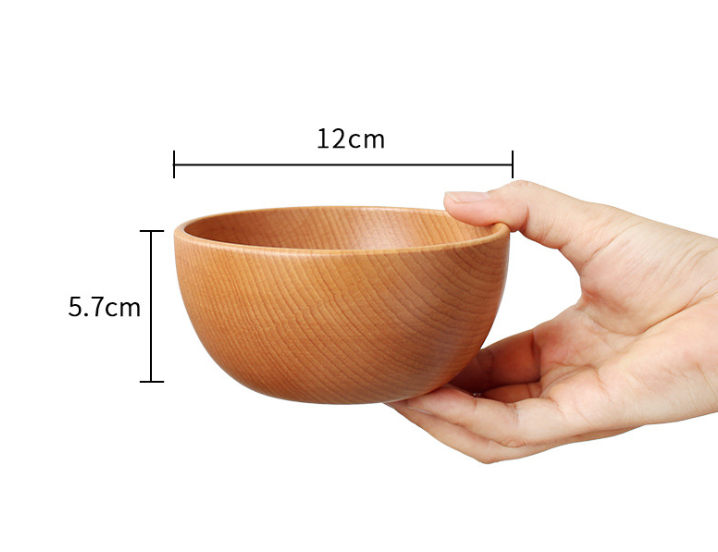 Tableware wooden bowl dish set Japanese style Beech jujube wood bowl household