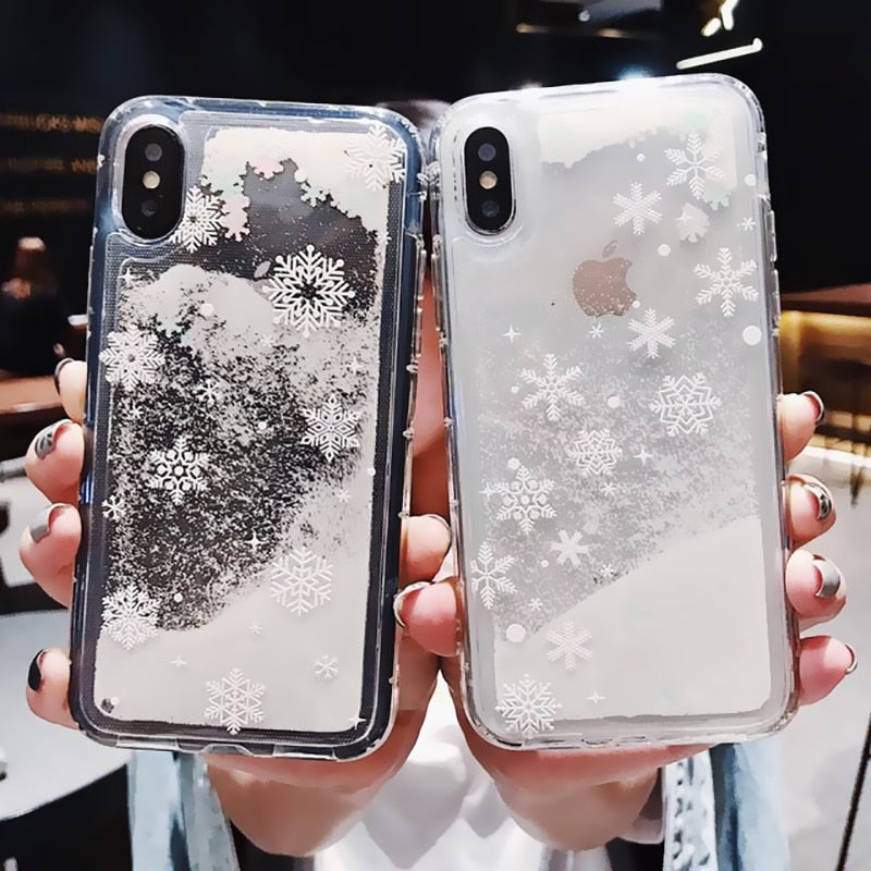 Compatible with Apple Snowflakes Sands Mobile Shell Christmas - Minihomy