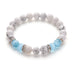 Blue Agate White Turquoise Pink Crystal Green Agate 8mm Set Bracelet