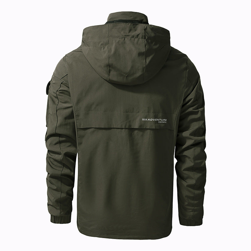 Mens Jacket Hooded Top Technical Work