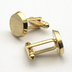 French Gold Brushed Round Men's European And American Cufflinks