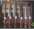 Damascus Six-piece Knife Set Chef's Special Knife